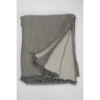 Solid Crinkle Throw