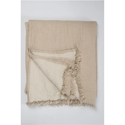 Solid Crinkle Throw
