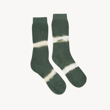 POKOLOKO Pima Terry Tie Dye Socks #color_khaki-tie-dye