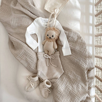 POKOLOKO Crinkle Cotton Baby Blanket #color_crinkle-beige