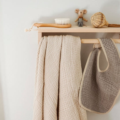 POKOLOKO Crinkle Cotton Baby Blanket #color_crinkle-beige