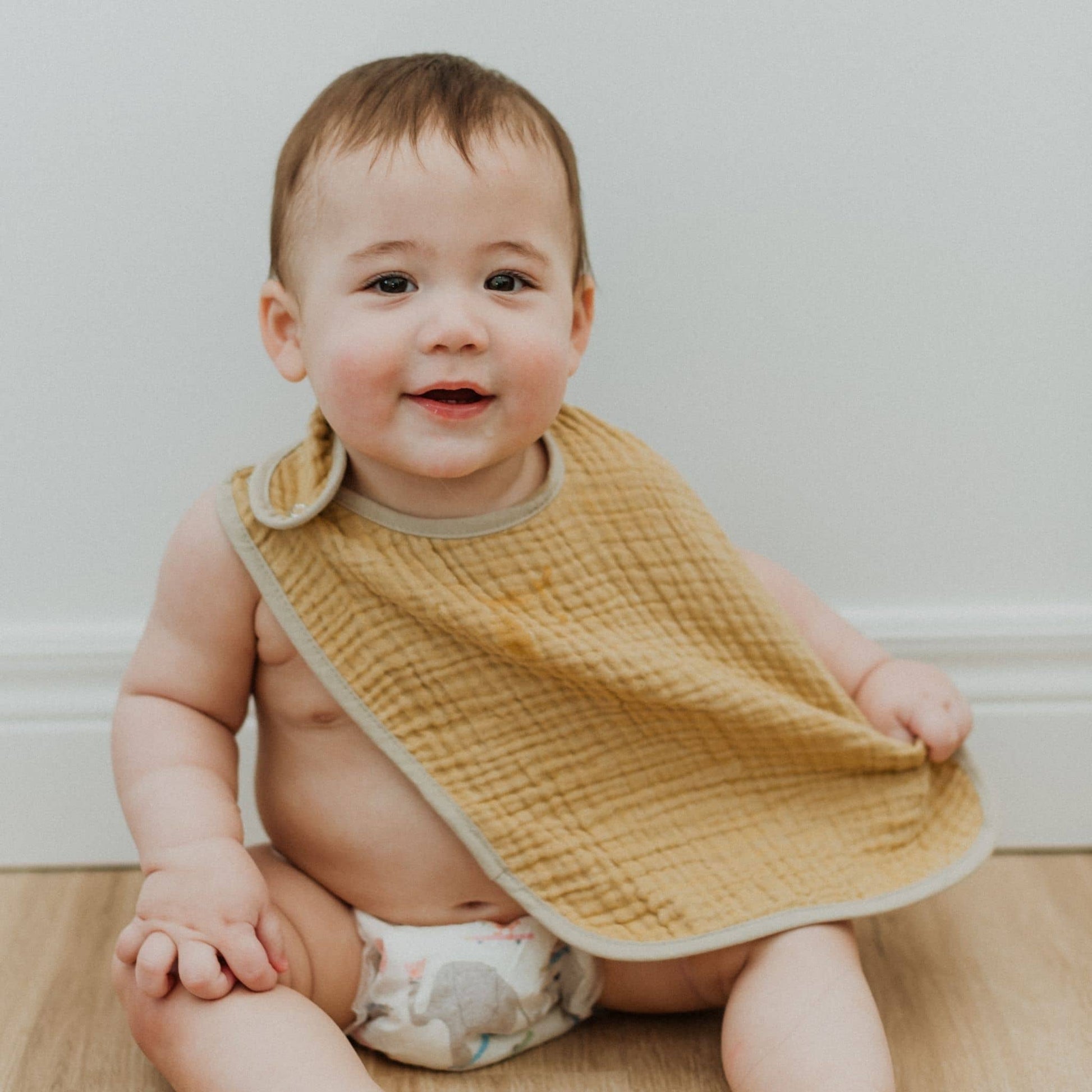 POKOLOKO Crinkle Bib #color_marigold
