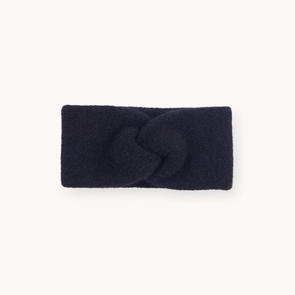 POKOLOKO Baby Alpaca Twisted Headband #color_black-headband