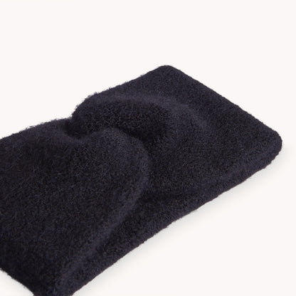 POKOLOKO Baby Alpaca Twisted Headband #color_black-headband
