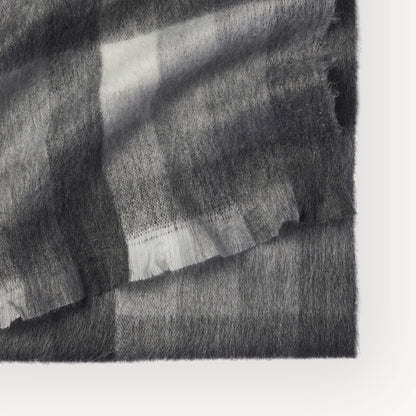 POKOLOKO Alpaca Seamless Check Scarf #color_sterling check