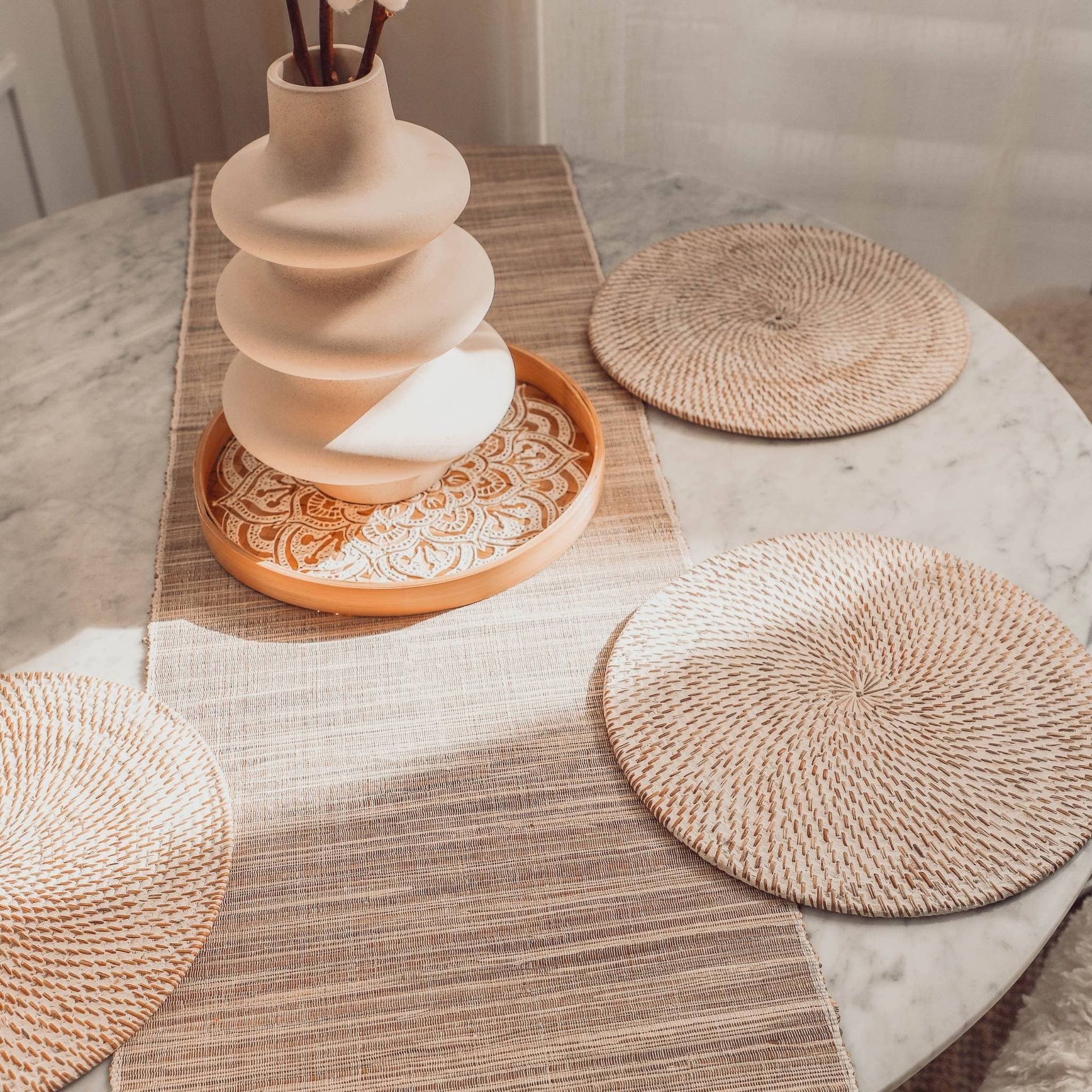 POKOLOKO Charger Placemat #color_charger-placemat-white-wash