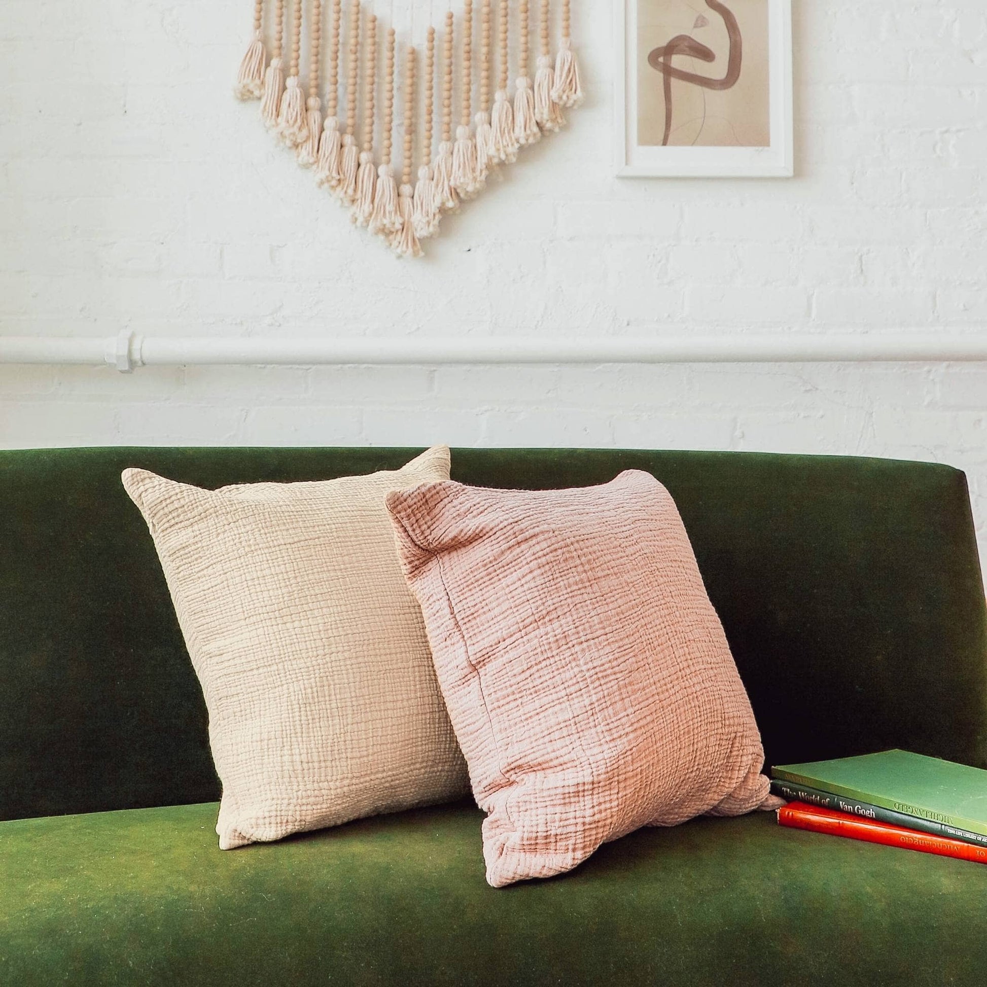POKOLOKO Crinkle Pillow - 20x20" #color_crinkle-beige