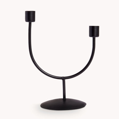 POKOLOKO Asymmetrical Candle Holder #color_black-candle-holder