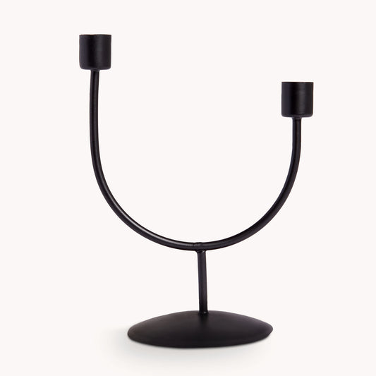 POKOLOKO Asymmetrical Candle Holder #color_black-candle-holder