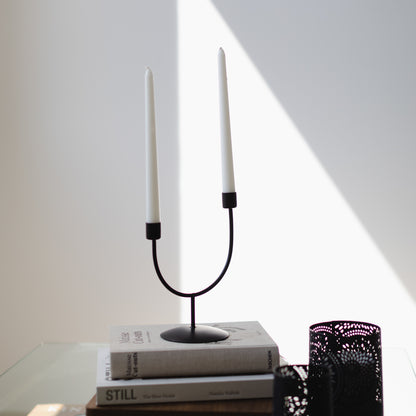 POKOLOKO Asymmetrical Candle Holder #color_black-candle-holder