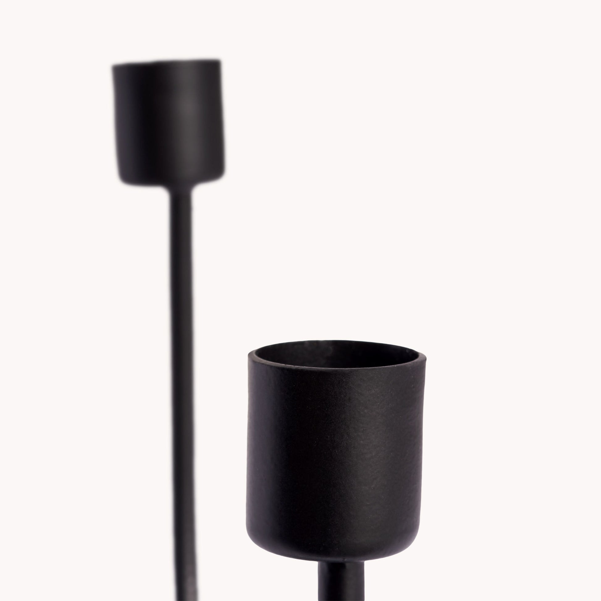POKOLOKO Asymmetrical Candle Holder #color_black-candle-holder