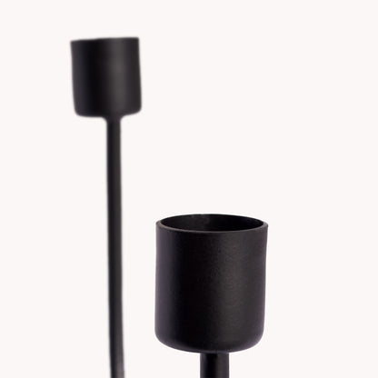 POKOLOKO Asymmetrical Candle Holder #color_black-candle-holder
