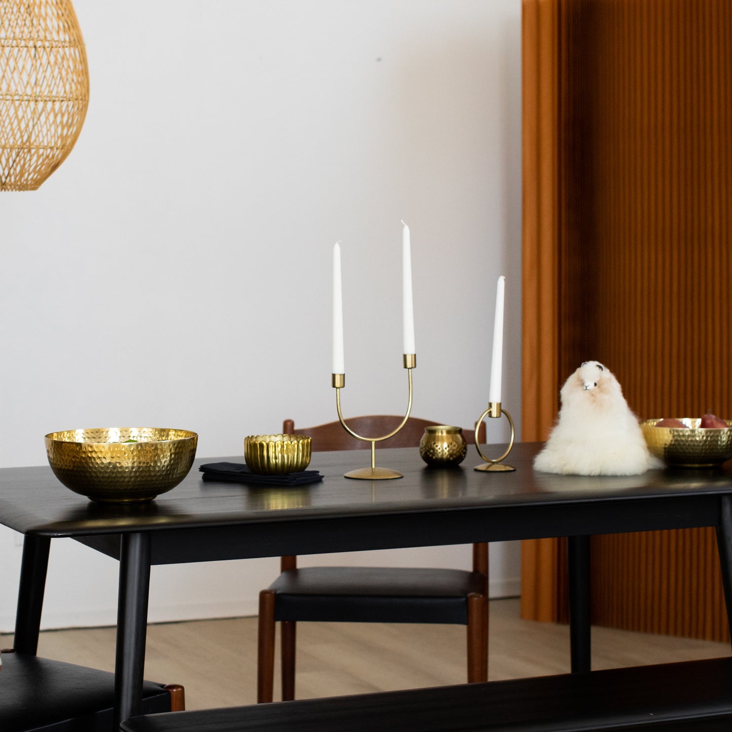 POKOLOKO Asymmetrical Candle Holder #color_gold-candle-holder