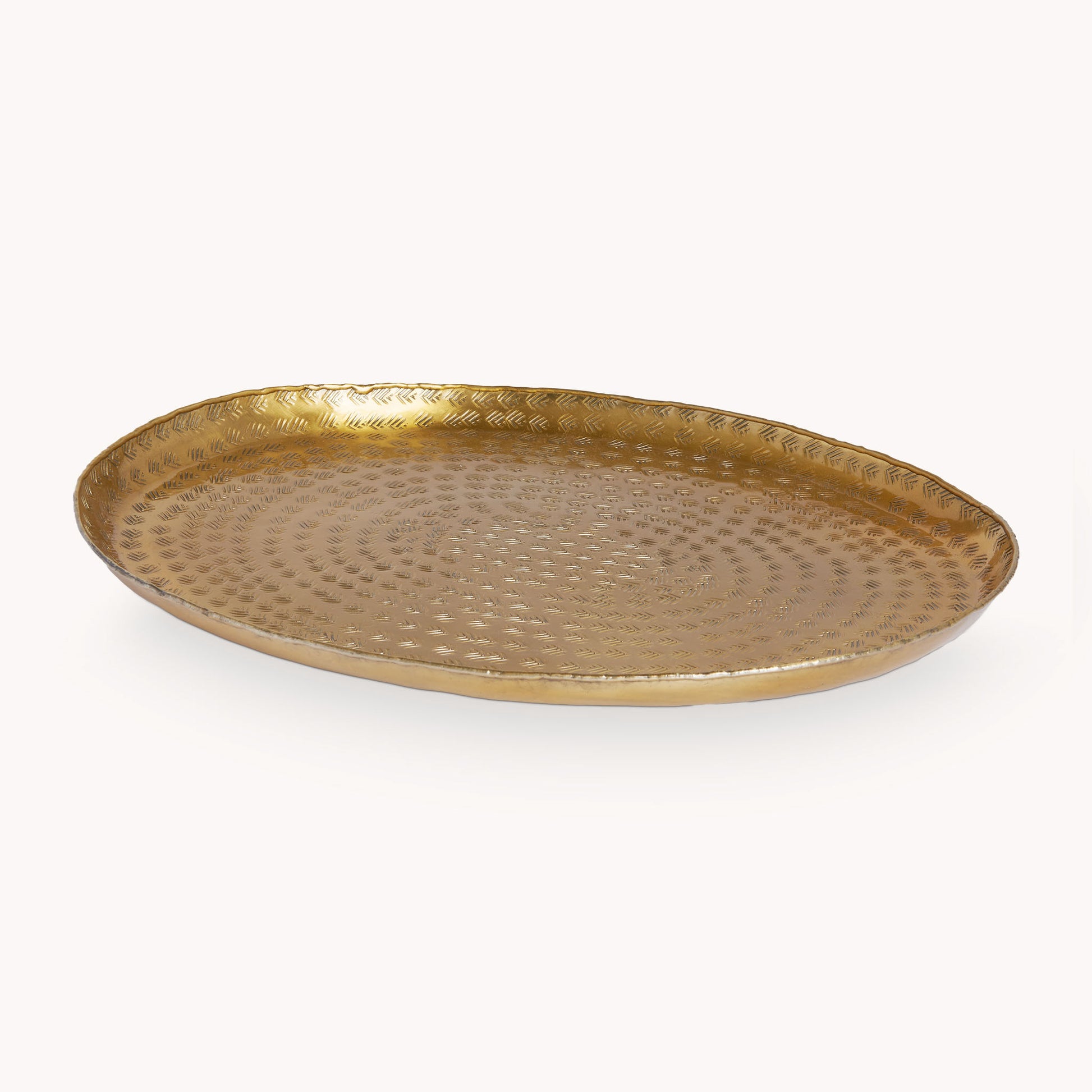 POKOLOKO Oval Hammered Tray