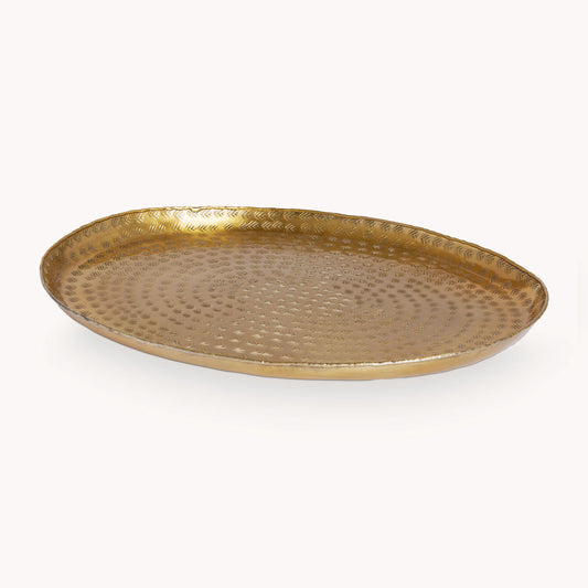 POKOLOKO Oval Hammered Tray
