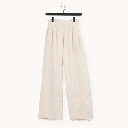 POKOLOKO Crinkle Palazzo Pants #color_crinkle-cream