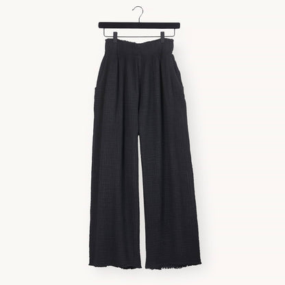 POKOLOKO Crinkle Palazzo Pants #color_crinkle-black