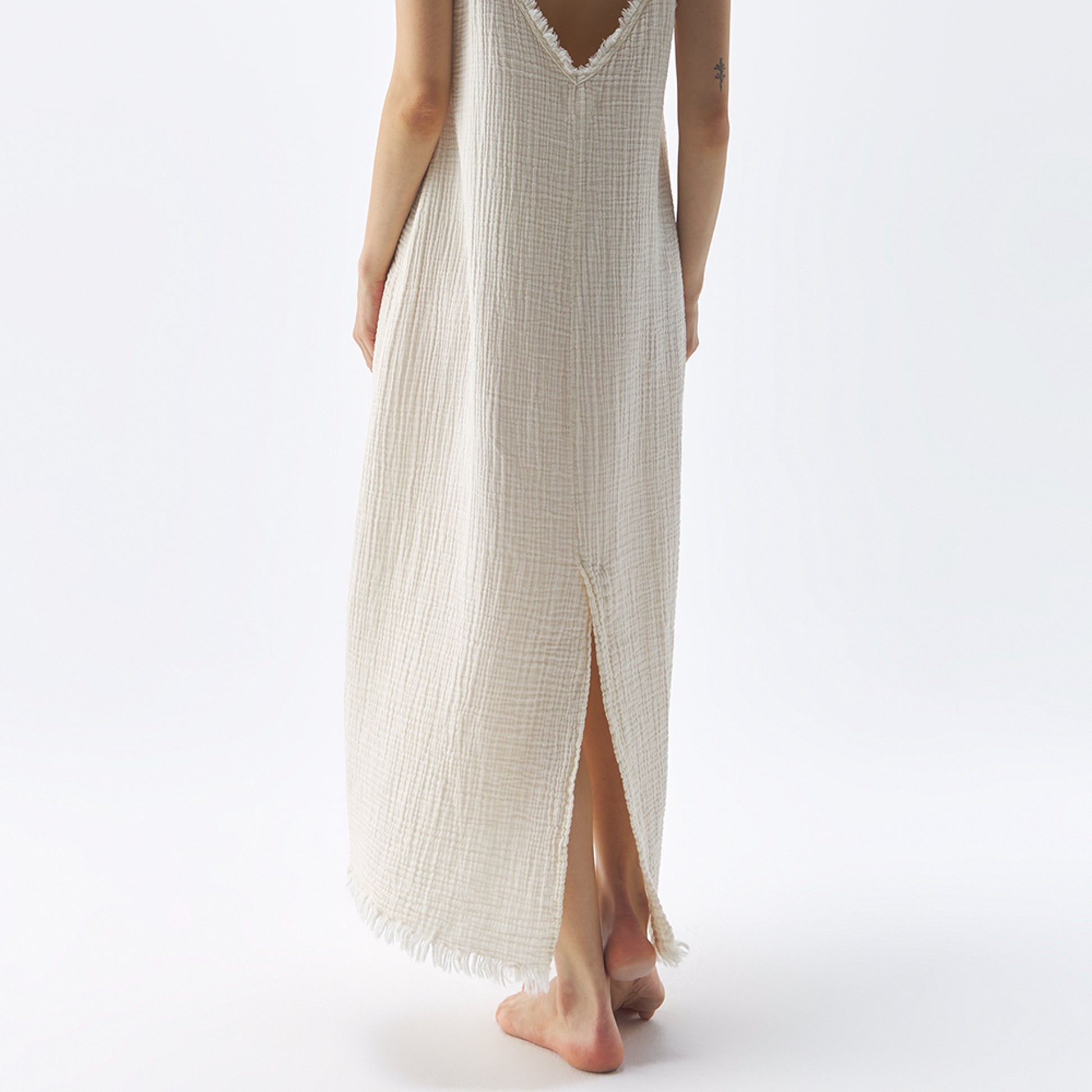 POKOLOKO Crinkle Strappy Dress #color_crinkle-cream
