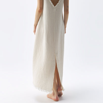 POKOLOKO Crinkle Strappy Dress #color_crinkle-cream