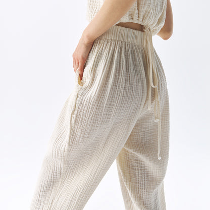 POKOLOKO Crinkle Slouchy Pants #color_crinkle-cream