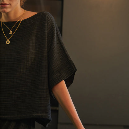 POKOLOKO Crinkle Boat Top #color_crinkle-black
