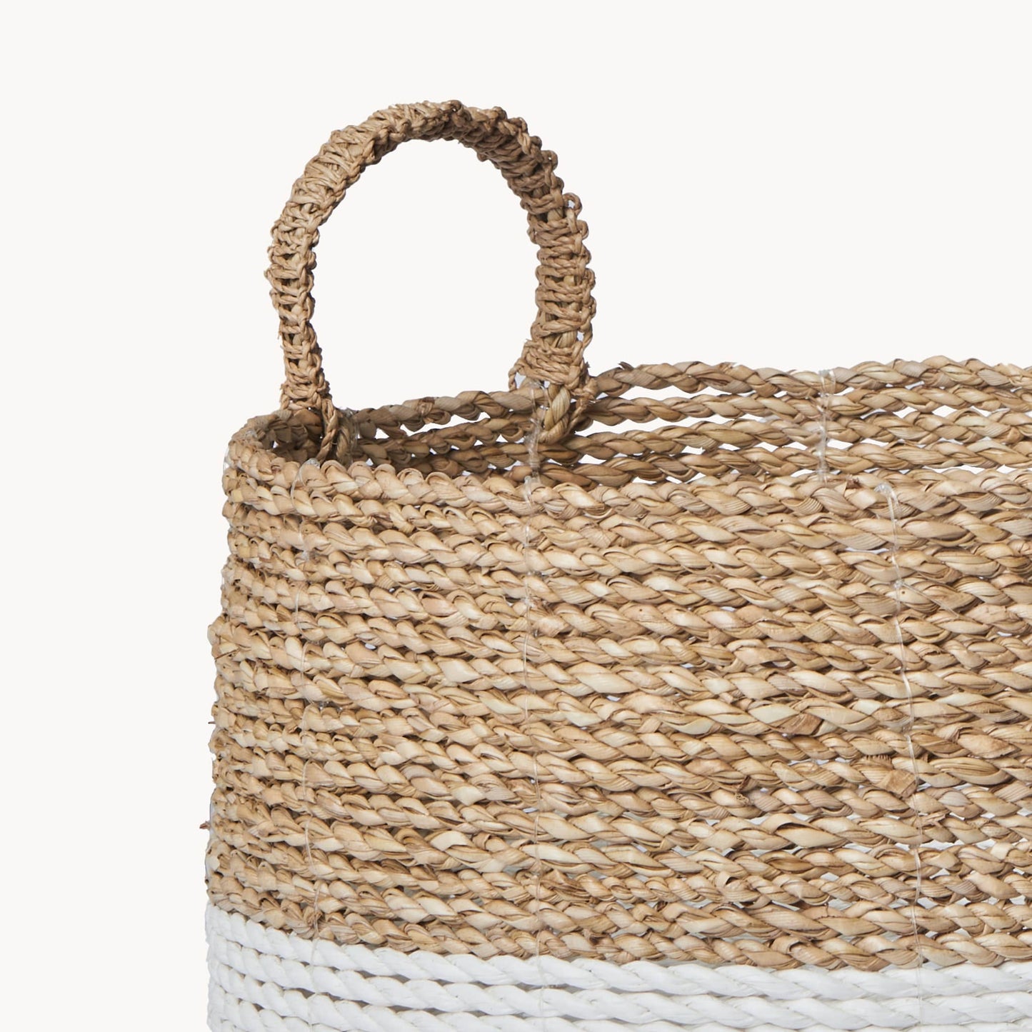 POKOLOKO Handled Basket #color_white-natural