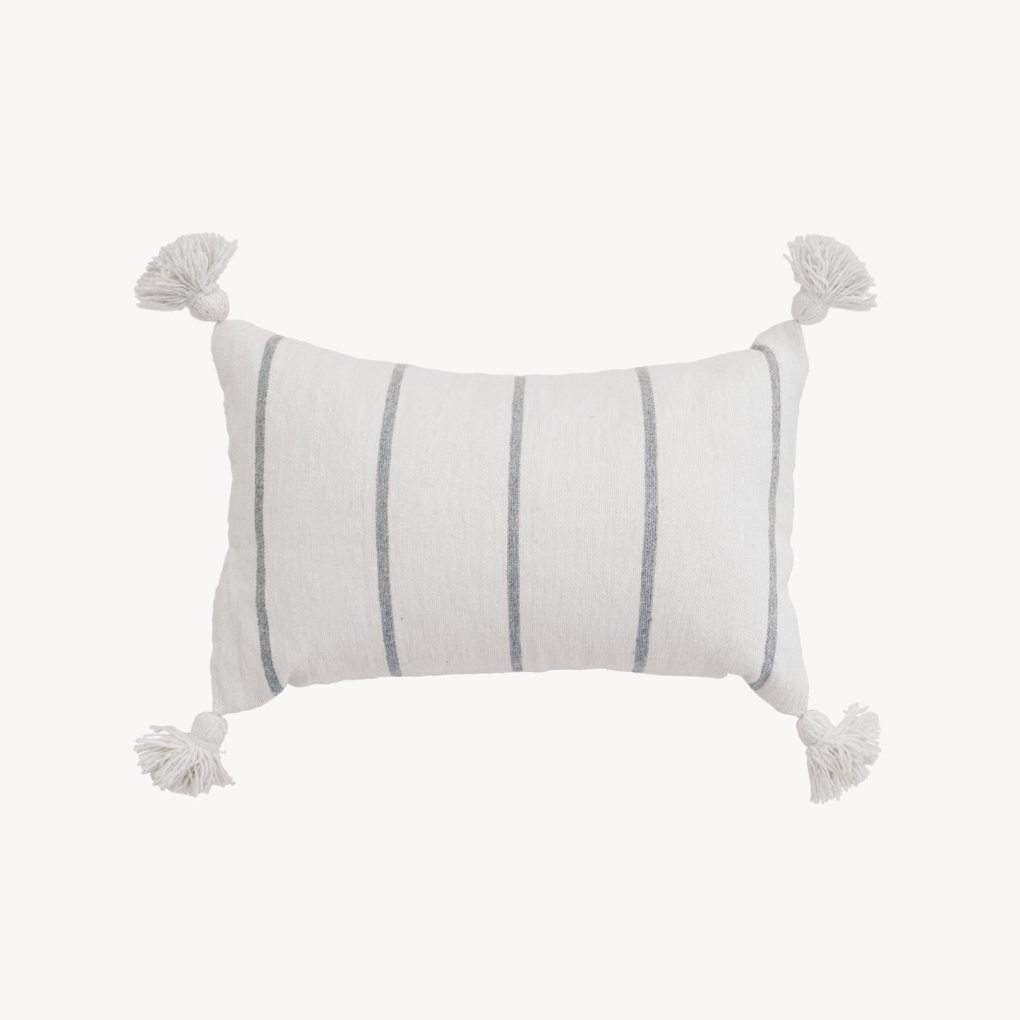POKOLOKO Classic Light Grey Moroccan Pillow - 14x22" #color_classic-light-grey