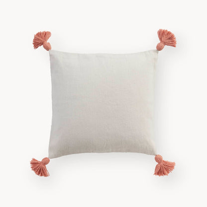 POKOLOKO Moroccan Pom Pom Pillow - 20x20 #color_coral-pom