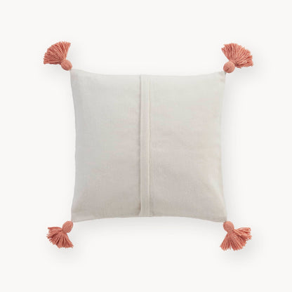 POKOLOKO Moroccan Pom Pom Pillow - 20x20 #color_coral-pom