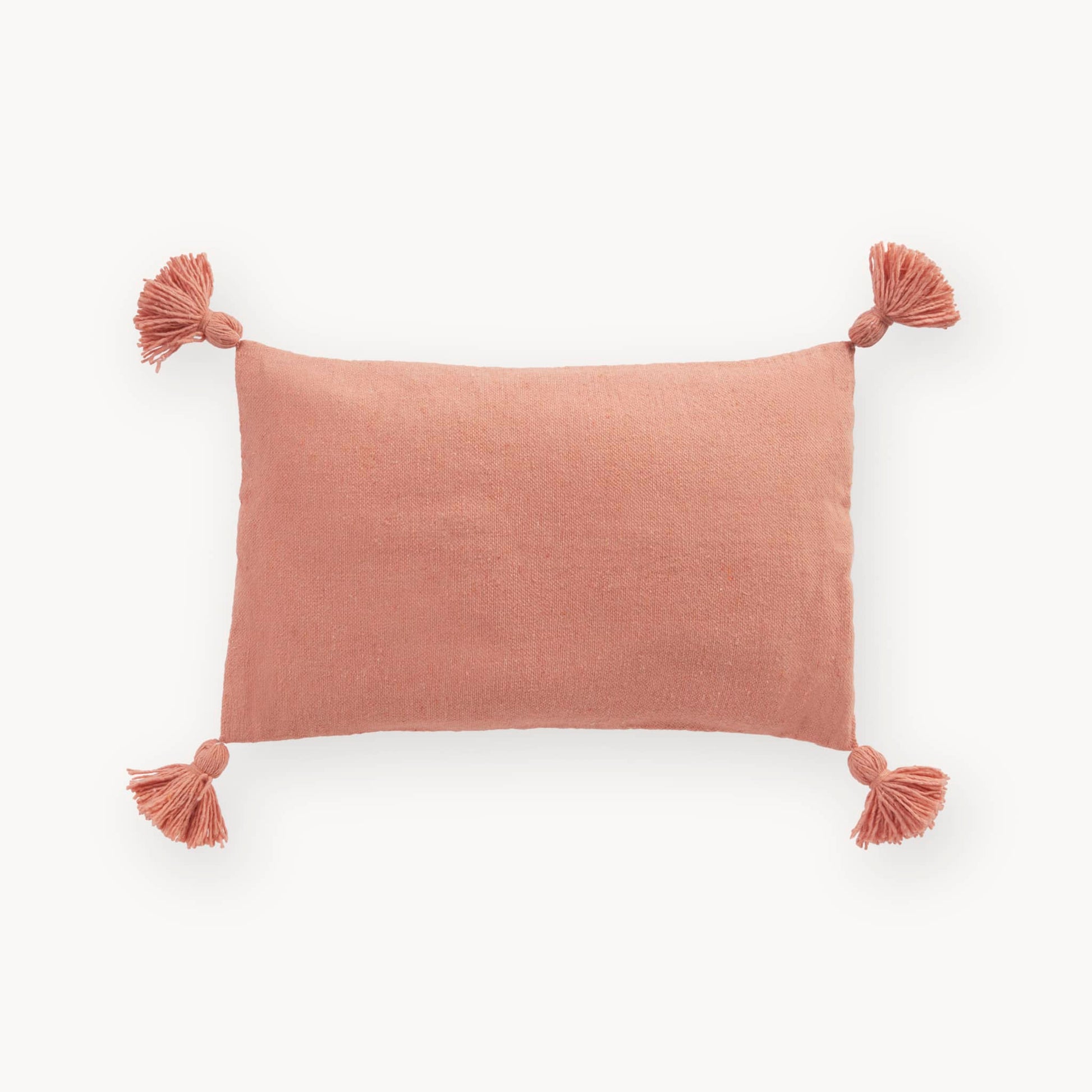 POKOLOKO Solid Coral Moroccan Pillow - 12x20‚Äù