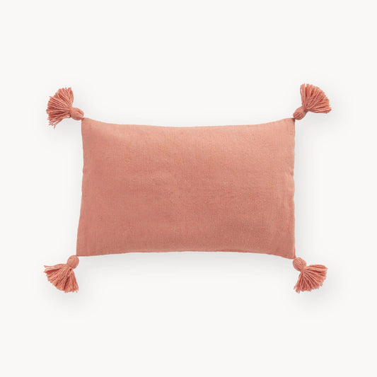 POKOLOKO Solid Coral Moroccan Pillow - 12x20‚Äù