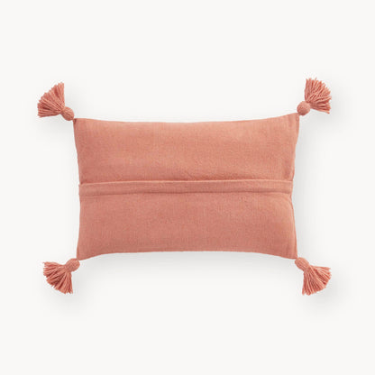 POKOLOKO Solid Coral Moroccan Pillow - 12x20‚Äù