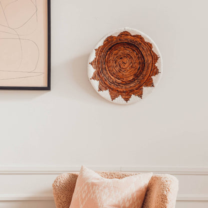 POKOLOKO Rounded Wall Basket #color_white-natural