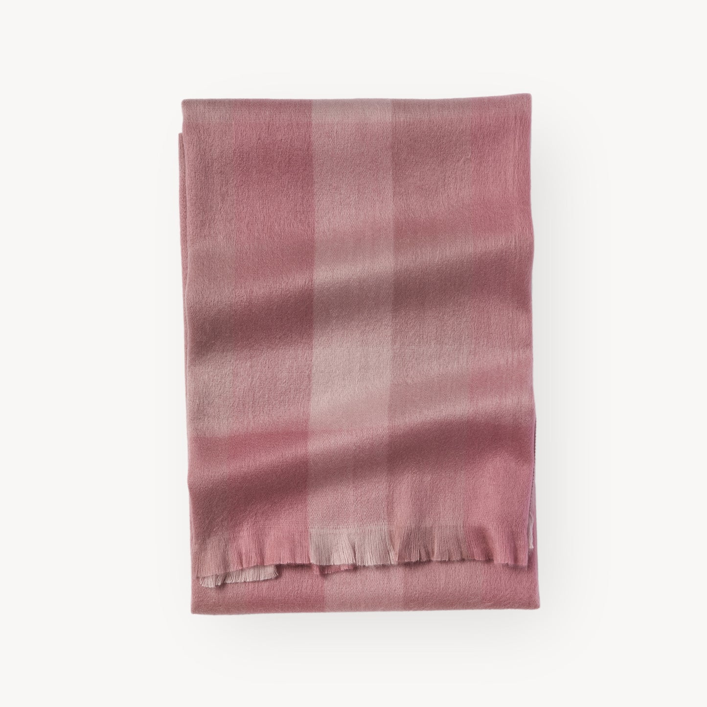 POKOLOKO Fringed Check Alpaca Blanket #color_bloom-check