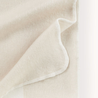 POKOLOKO Striped Large Alpaca Throw #color_buttercream-stripe