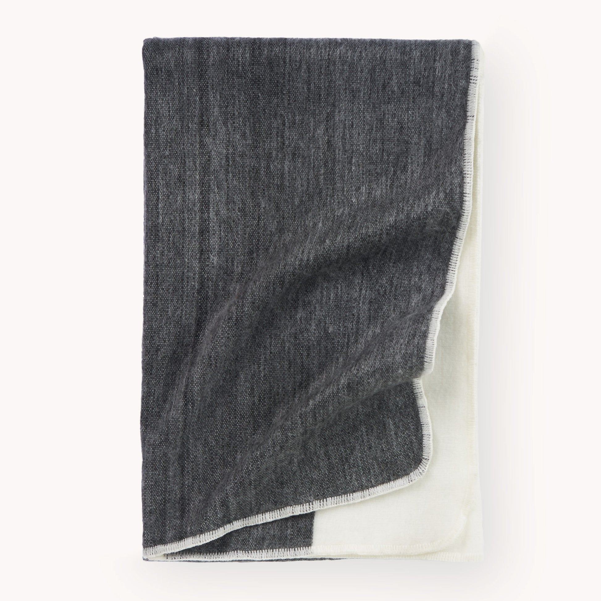 POKOLOKO Striped Large Alpaca Throw #color_raven-stripe