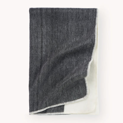 POKOLOKO Striped Large Alpaca Throw #color_raven-stripe