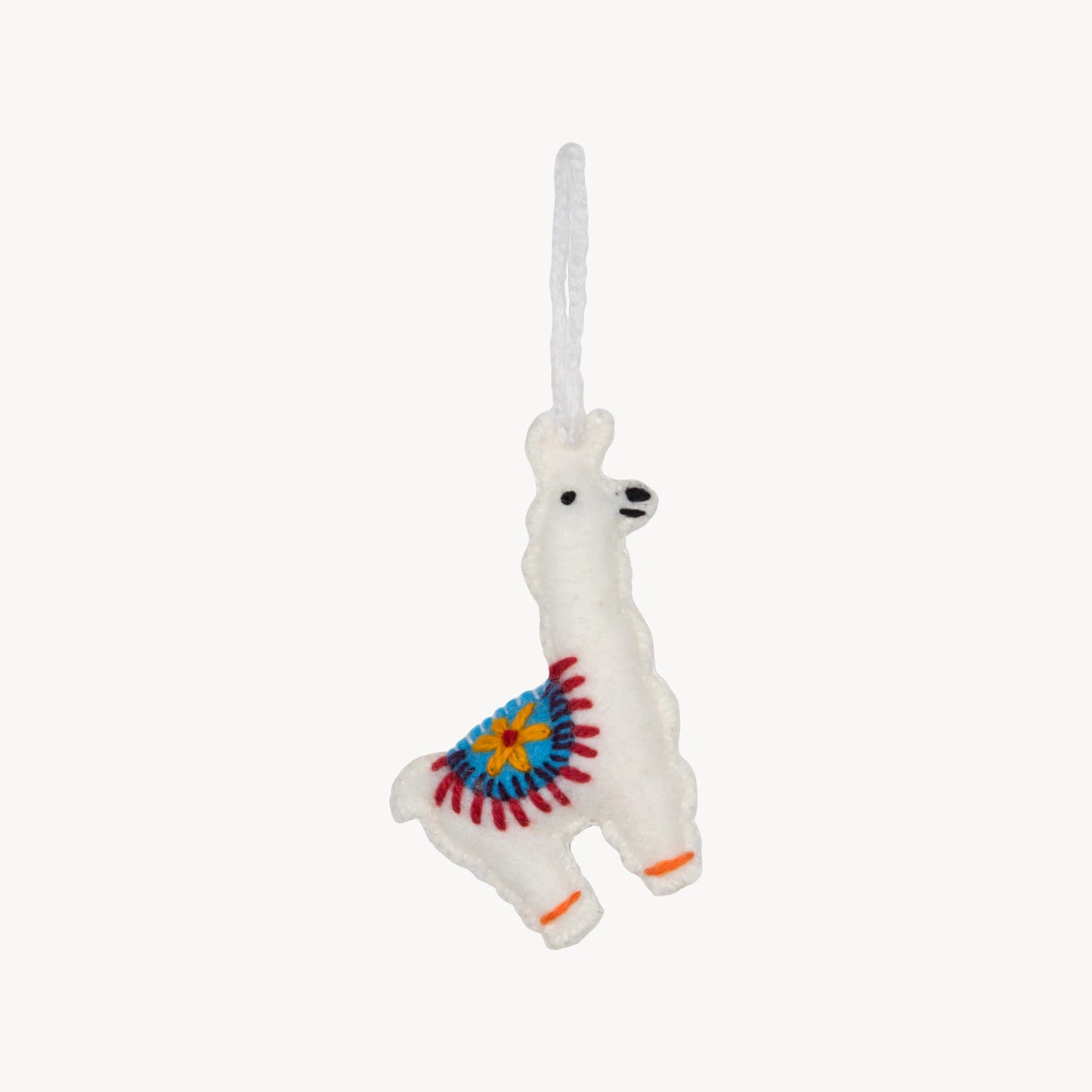 POKOLOKO Hand-Embroidered Ornament #color_llama-star