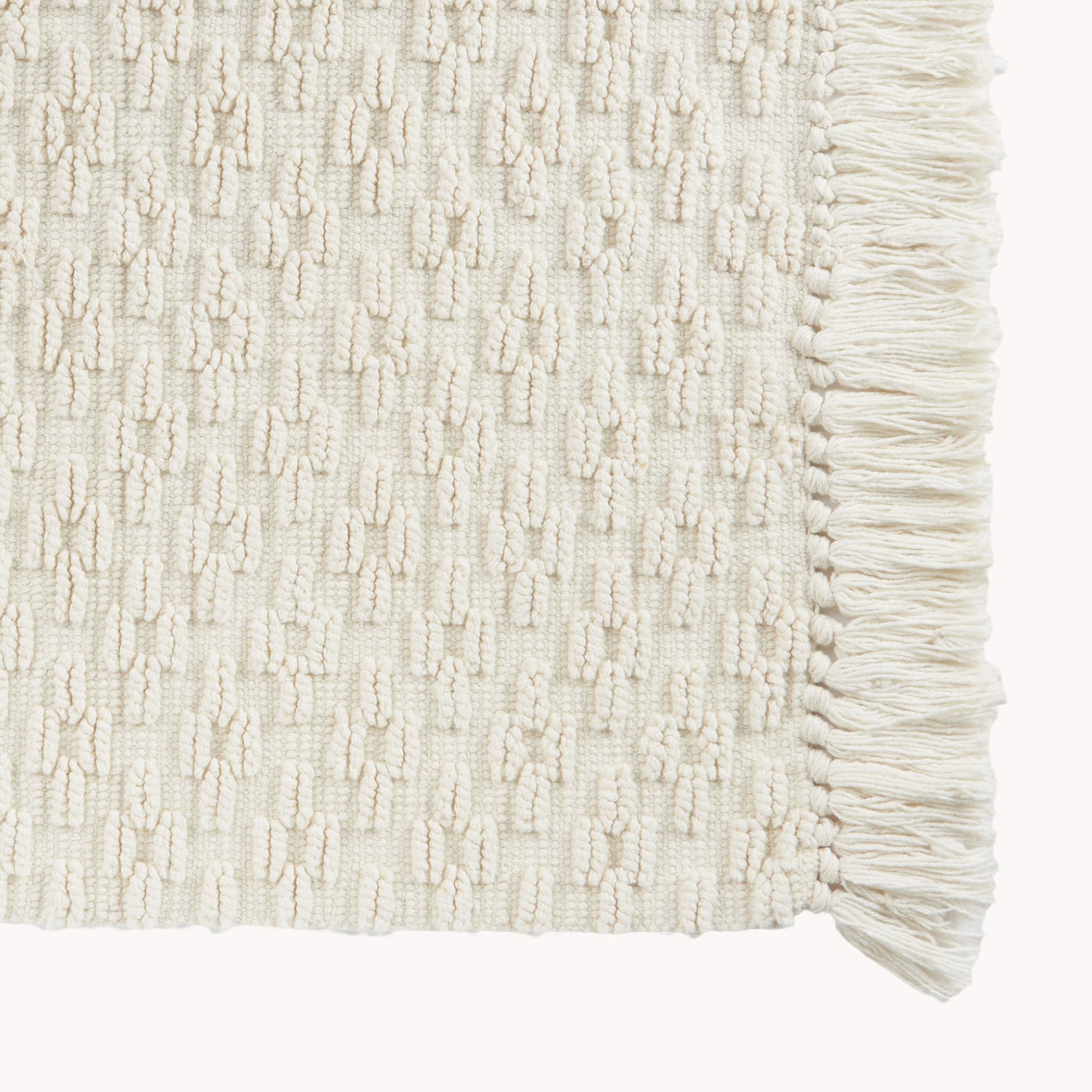 POKOLOKO Diamond Cotton Floor Mat #color_white-diamond