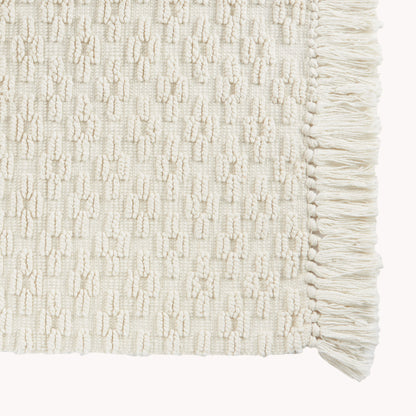 POKOLOKO Diamond Cotton Floor Mat #color_white-diamond