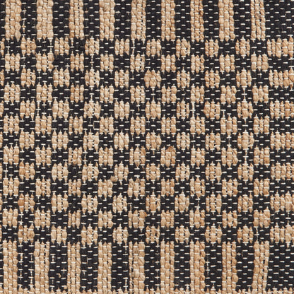 POKOLOKO Check Jute Floor Mat #color_black-check
