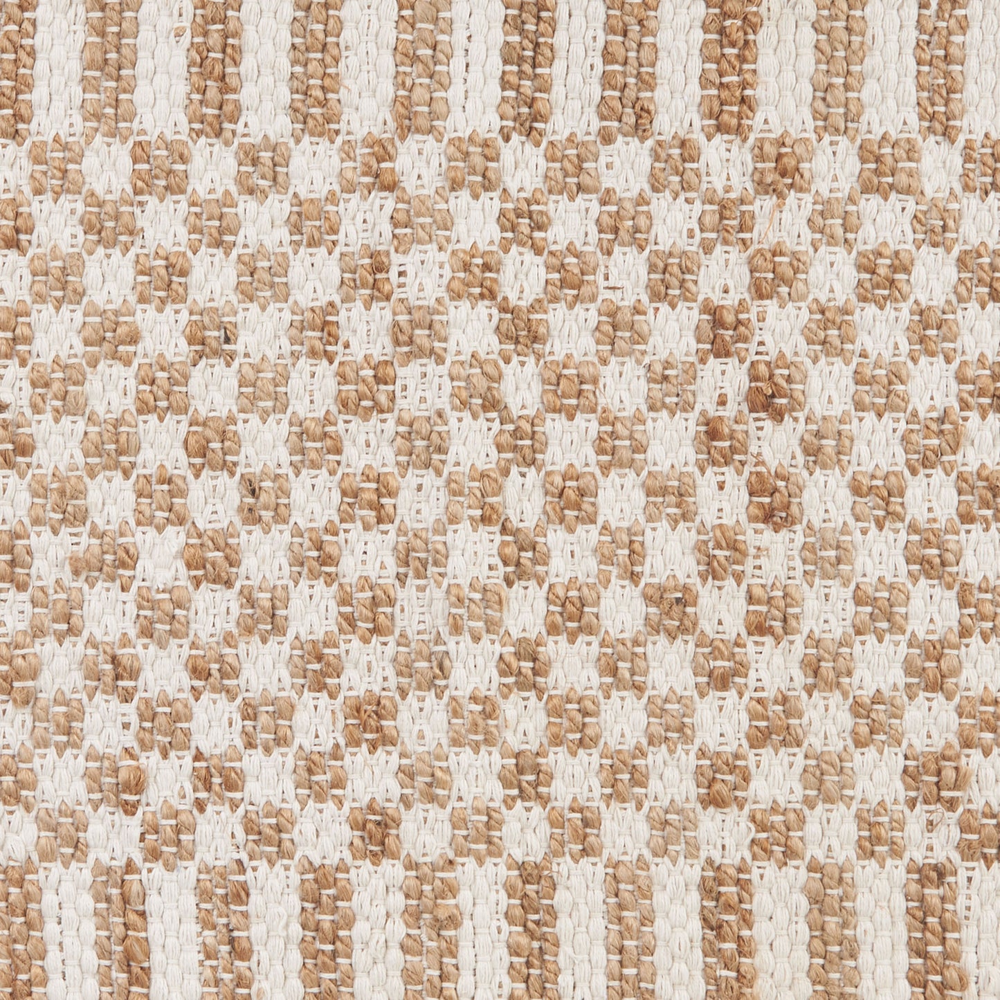 POKOLOKO Check Jute Floor Mat #color_white-check
