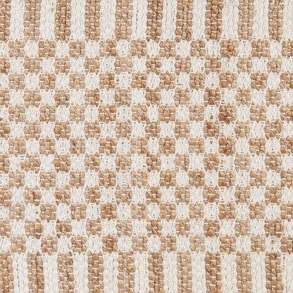 POKOLOKO Check Jute Floor Mat #color_white-check