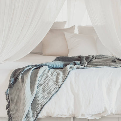 POKOLOKO Solid Crinkle Throw #color_charcoal-grey-crinkle