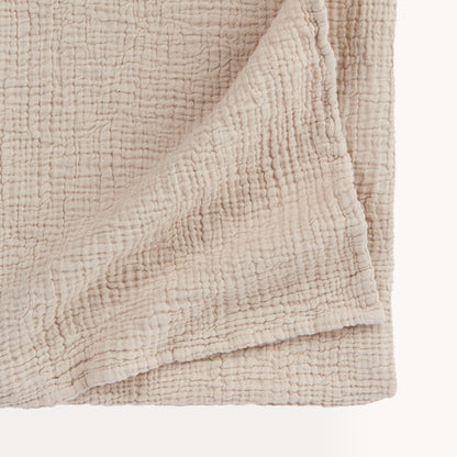 POKOLOKO Crinkle Cotton Baby Blanket #color_crinkle-beige