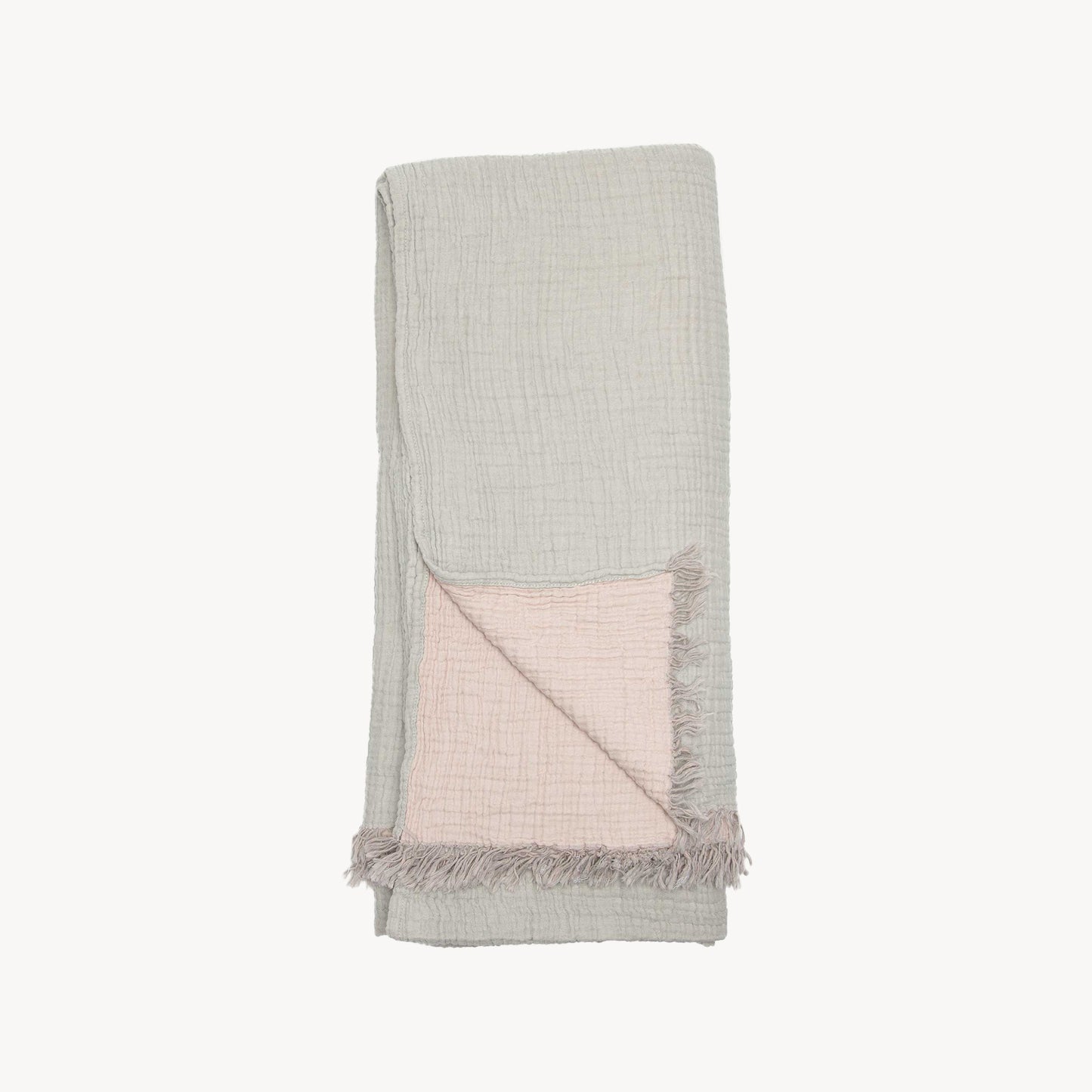 POKOLOKO Crinkle Bed Covers #color_grey-pink-crinkle