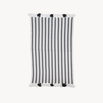 POKOLOKO Striped Bath Mat #color_striped-charcoal