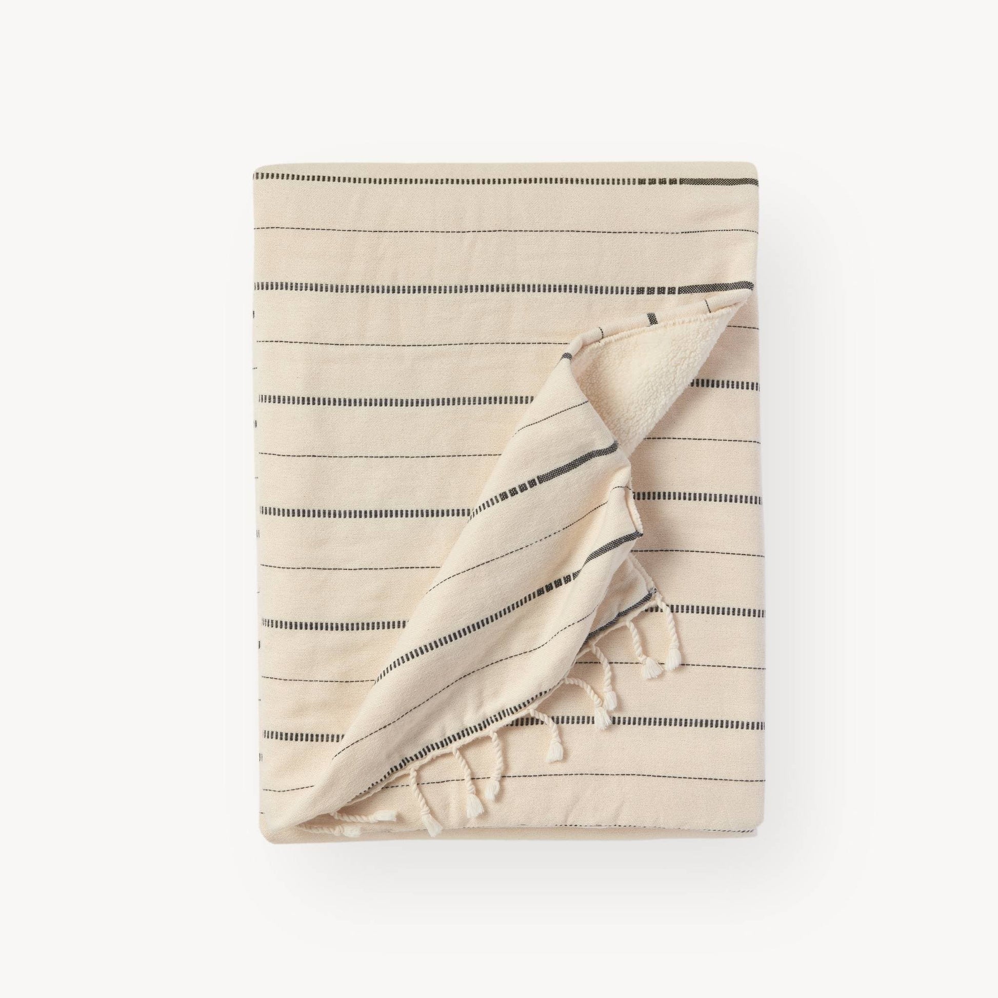 POKOLOKO Irena Fleece-Lined Throw #color_irena-vanilla