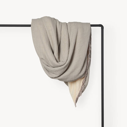 POKOLOKO Crinkle Fleece-Lined Throw #color_crinkle-grey