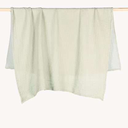 POKOLOKO Crinkle Cotton Baby Blanket #color_crinkle-mint